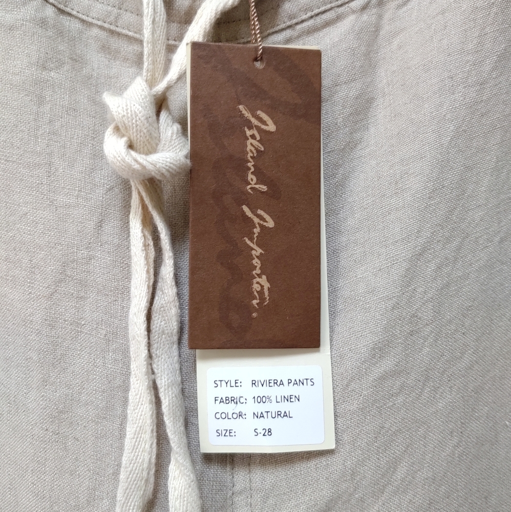 Island Importer Linen Riviera Pants Drawstring - Picture 3 of 8